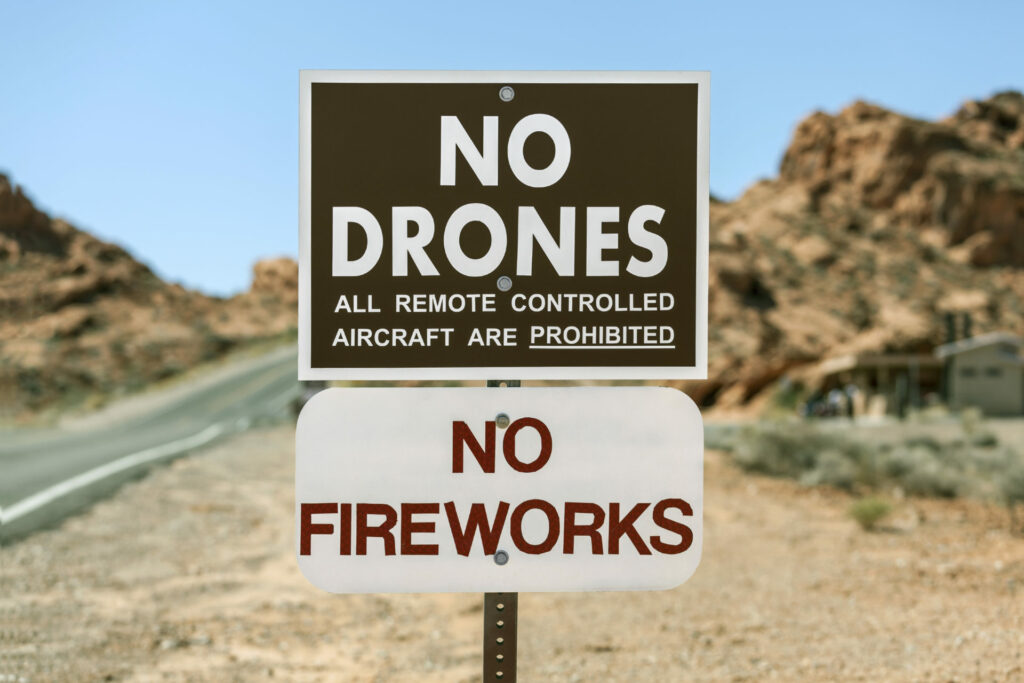 No Drones Sign