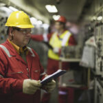worker checks energy