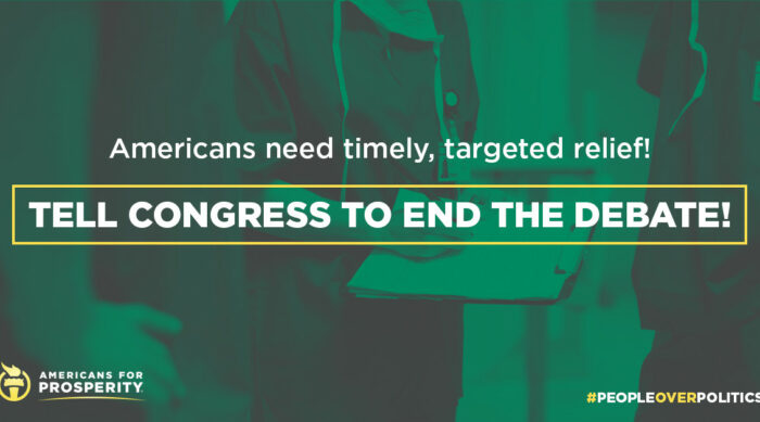 Tell congress: Provide relief that is timely, targeted, and temporary!