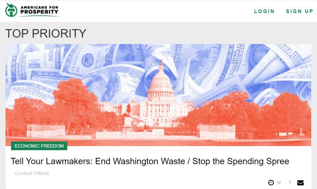 Click here to tell your lawmakers: End Washington Waste and stop the spending spree!