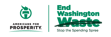 Logo for Americans for Prosperity's End Washington Waste: Stop the Spending Spree campaign