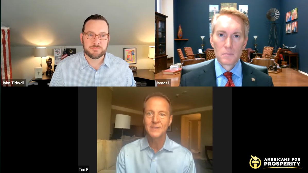 Senator James Lankford tells activists big spending bills are 'a massive amount of money'