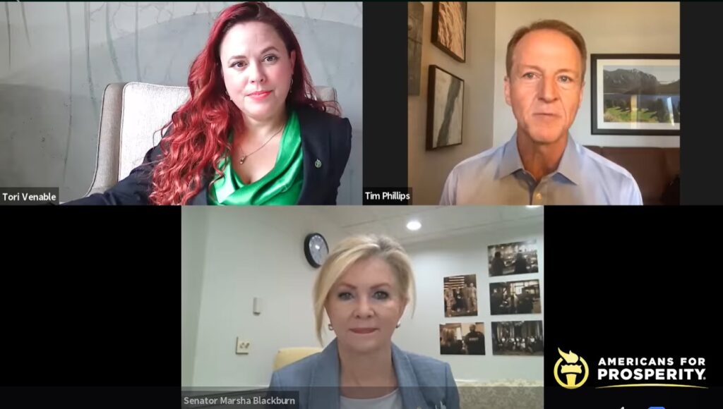 Do people want big "infrastructure" spending? Senator Marsha Blackburn doesn't think so.