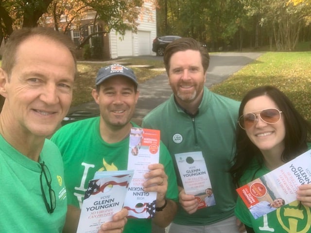 AFP President Tim Phillips joins AFP staff and activists as they knock on doors on behalf of Glenn Youngkin.