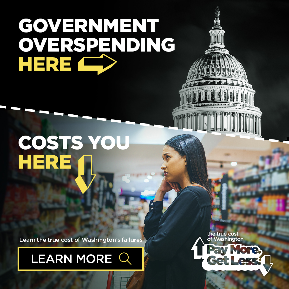 What is causing inflation? Government spending in Washington costs you at the grocery store, where historic inflation is driving up prices for all Americans. 