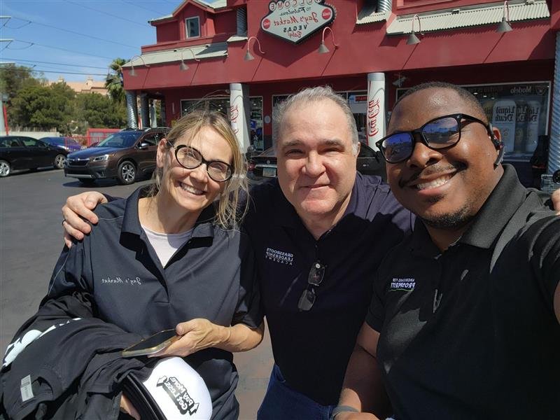 Americans for Prosperity-Nevada staff and activists pose for a photo at the Las Vegas True Cost of Washington Tour gas station event to lower the cost of gas for Nevadans.