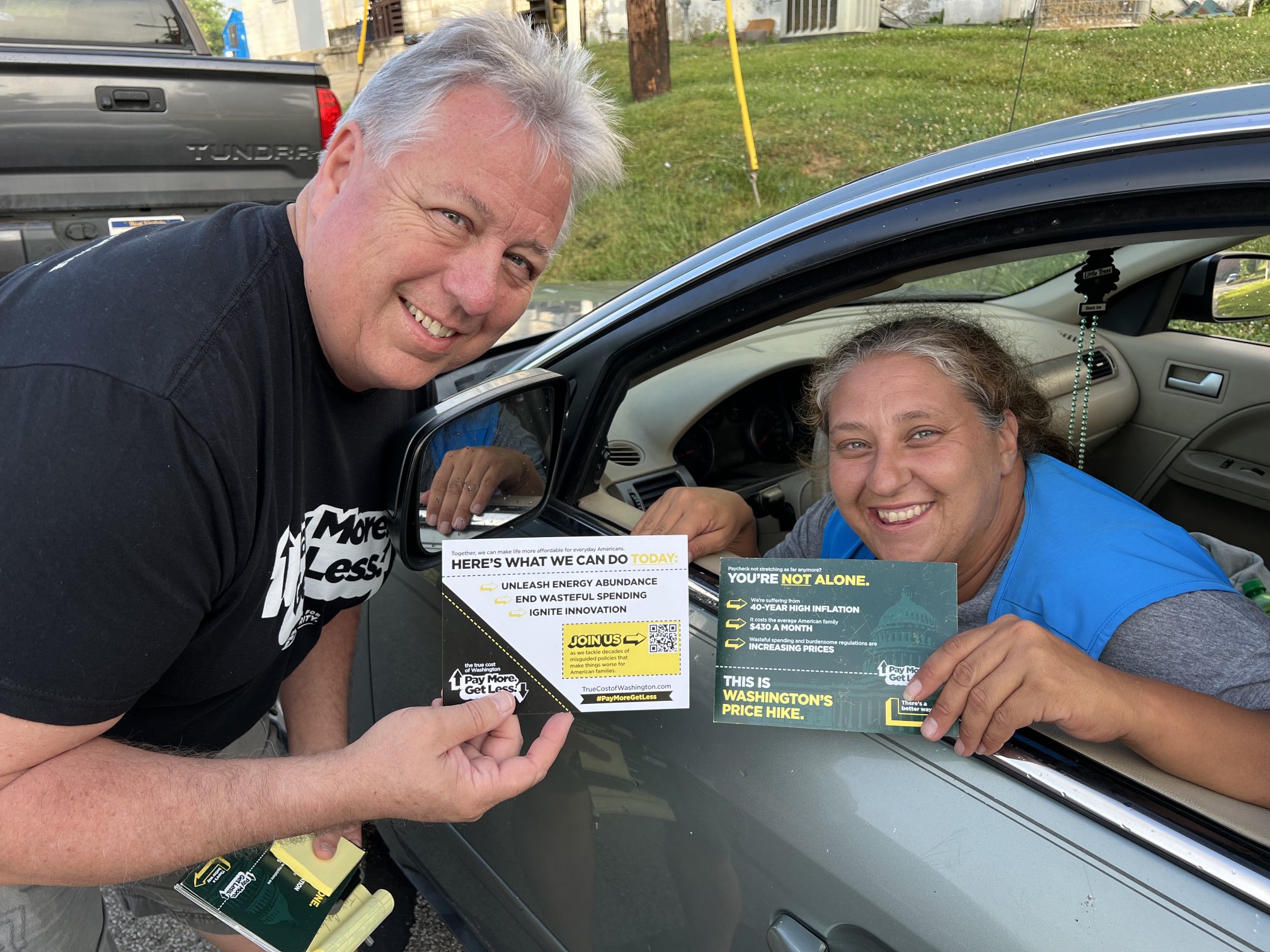 To get relief from the high cost of gas in 2022, Liz lined up at 7 a.m. at one of AFP-Ohio's True Cost of Washington gas rollback events.