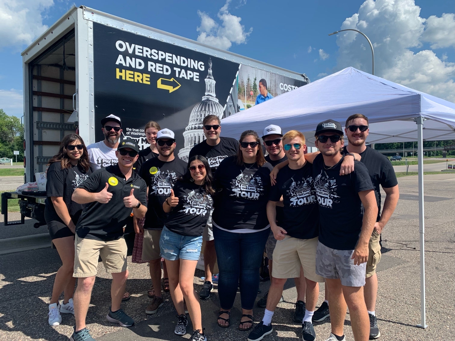 Everyday Americans have been telling AFP staff how inflation is affecting their families. They've been doing this at True Cost of Washington food and gas rollback events where AFP staff, like these activists from Louisiana, have been dropping high prices caused by increasing inflation.