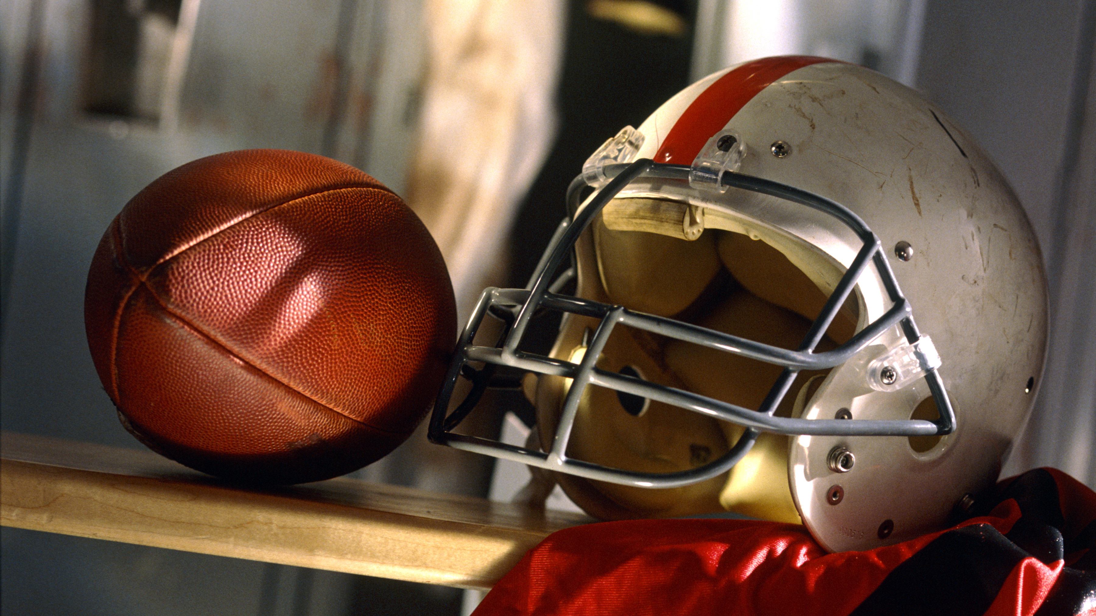 American Football and Helmet
