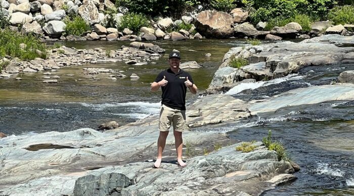 Spencer Evans enjoys a break during the True Cost of Washington Tour, where he'd been hearing from families how rising inflation was affecting them.