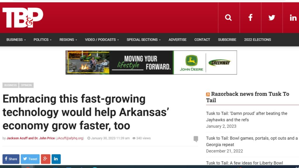 Embracing e-sports would help Arkansas' economy grow, too, argues Jackson Acuff in a new op-ed. Read more. 