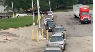 150 cars lined up for lower gas prices during Prosperity Is Possible's Roll Back the Clock on Gas Prices event in Marion, Ohio