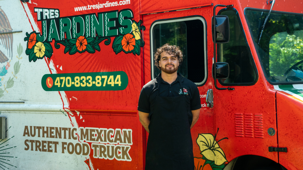 Brandon in Front of Food Truck.